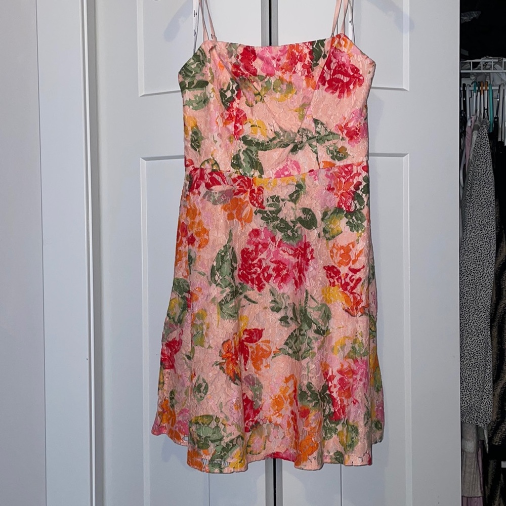 Short floral spring dress